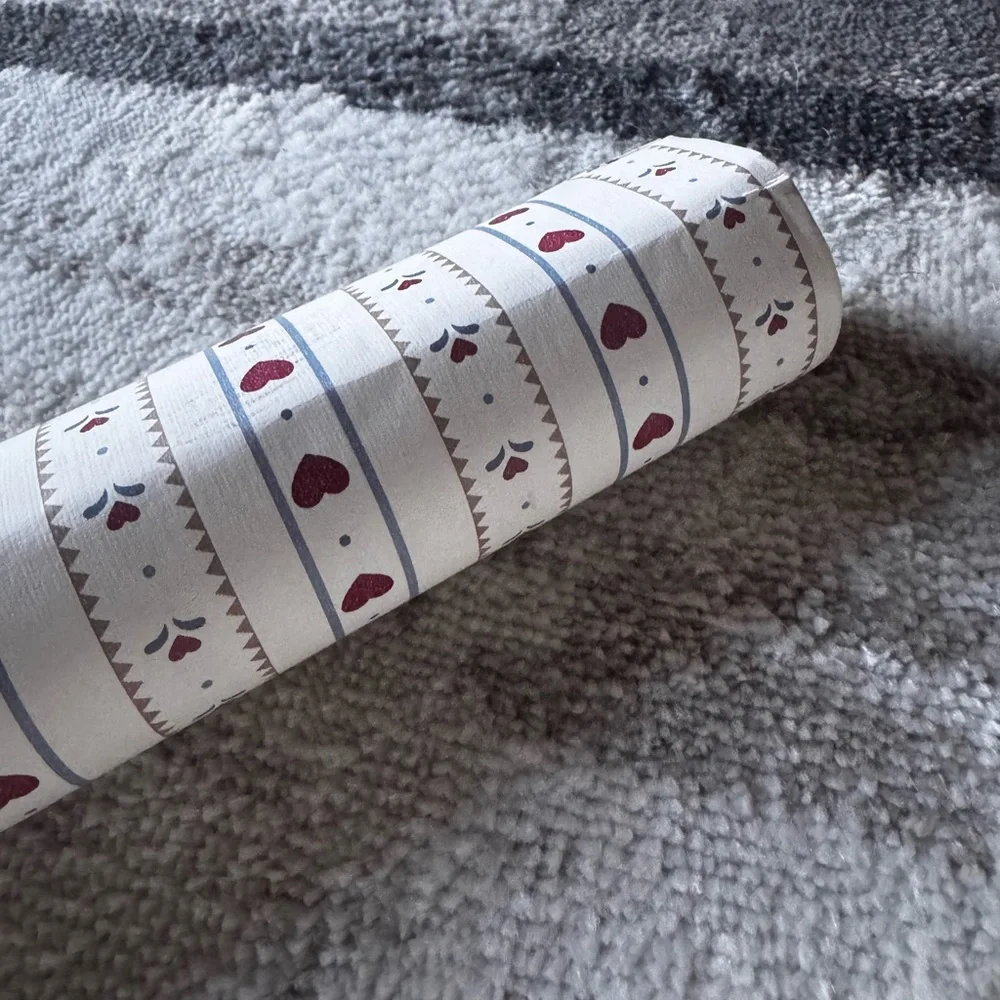 Heart and Striped Wrapping Paper Rolls cottagecore